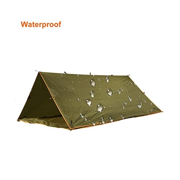 Free Soldier Waterproof Portable Tarp Multifunctional Outdoor Camping Traveling Awning Backpacking Tarp Shelter Rain Tarp Discounttentsnova
