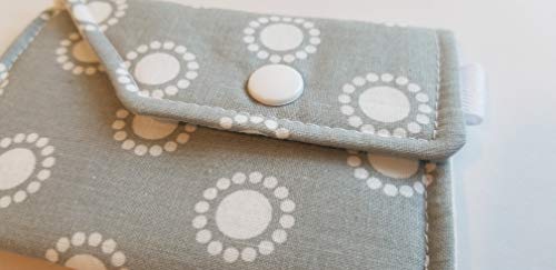 Birth Control Case Sleeve with Snap Closure - White dots on grey - Thumbnail 2
