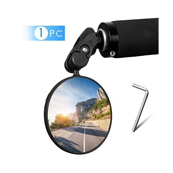 West Biking Bar End Bike Mirror, 360°Rotation Adjustable Bicycle Convex