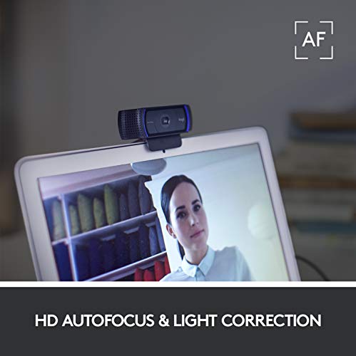 Logitech C920S HD Pro Webcam, Full HD 1080p/30fps Video Calling, Clear Stereo Audio, HD Light Correction, Privacy Shutter, Streaming, Works with Skype,Zoom,FaceTime, PC/Mac/Laptop/Tablet/XBox - Black - Image 5