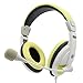 VCOM Attacker Computer Headphones with Microphone for PC Gaming Headset with Adjustable Microphone Works with Gaming Laptops Desktops Mic Headset for Skype with Volume Control-Yellow