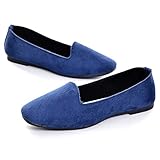 Hee grand Womens Faux Suede Ballet Flats Slip On