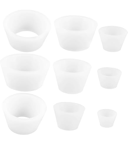 Stonylab Silikon Filter Adapter Kegel – 9er-Pack, Konische Gummistopfen Für Buchner-Trichter, Säure- Und Alkalibeständig, Weiß