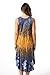 Riviera Sun Rayon Crepe Marble Sleeveless Umbrella Dress 21837-BLU-2X