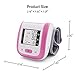 Yongrow Automatic Blood Pressure Monitor Wrist Cuff Portable Large Screen BP Wrist Cuff Blood Pressure Kit - Irregular Heartbeat BP Monitor (Pink)