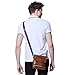 Small Leather Messenger Bag Men's Shoulder CrossBody Pusre Travel Bag Pack Organizer
