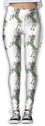 Women's Zombie Unicorn Yelling Print Sports Gym Yoga Leggings Pants