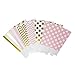 Chloe Elizabeth Mini Popcorn & Candy Favor Boxes for Birthday, Bridal and Baby Shower, All Parties & Events in Polka Dot, Chevron, and Striped Assorted Designs, 36 Count (Pink, Gold)