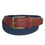 CTM Men's Elastic Braided 1 1/4 Inch Golf Belt