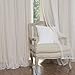 Best Home Fashion Mix & Match Tulle Sheer Lace & Blackout Curtain Set - Antique Bronze Grommet Top - Beige - 52