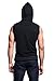 Lightweight Sleeveless Contrast Hoodie TH890 - BLACK/CHARCOAL - Large - A1H