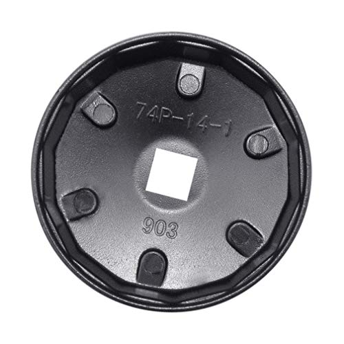 Ibetter 74mm 14 Flutes Oil Filter Wrench for Volkswagen, Mercedes Benz, VW, Audi, Porsche, Mazda, Sprinter and More - Also Fits Select Mobil1, Bosch, Mahle and Other Aftermarket Filters(Dark Black) - Thumbnail 4