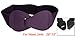 Ladies 8-shaped Faux Leahter Buckle Elastic Purple Cinch Belt