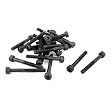 uxcell® M4 x 35mm 12.9 Alloy Steel Hex Socket Head Cap Screws Bolt Black 20pcs