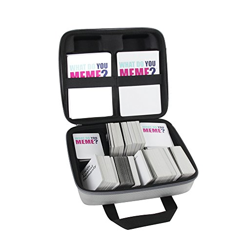 Hermitshell Hard Case fits What Do You Meme Party Game (for Basic and All Expansion Packs) (Grey)