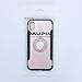 iPhone X Case, iPhone 10 Case, 360 Rotating Ring Grip Stand Kickstand & Magnetic Metal Patch Shock Absorbing Bumper Soft TPU Inner Hard PC Back Cover for iPhone X/10(2017)-Rose Gold-by DAUPIN