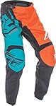 Fly Racing Unisex-Adult F-16 Pants (Orange/Teal, Size 34)