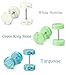 FIBO STEEL 6 Pairs Stud Earrings for Men Women Gauge Earrings Ear Piercing Plugs Tunnel 18G