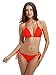 Zeraca Women's Tie Side Pantie Triangle Bikini Set