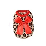 Puppy Clothes,Neartime Cute Bowknot Dog Clothes Pet Outfit Coat (S, Red)