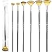 Fan Paint Brush Set, Artist Soft Anti-Shedding Nylon Hair, Wood Long Handle Paint Brushes for Oil Acrylic Watercolor Painting 6 PCS