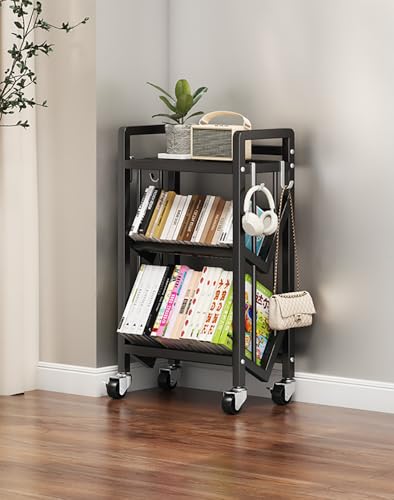 3 Tier All-Metal Rolling File Cart with Locking