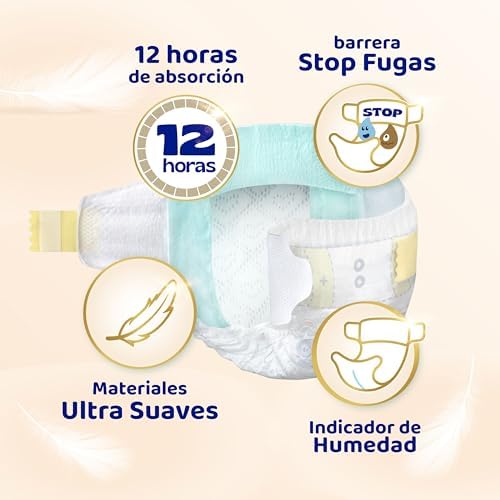 Tamanho 3 sensível, fraldas 78, 6kg-10kg, até uma noite 100% sem fugas e cuidados de pele