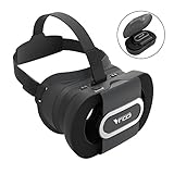 Foldable Portable 3D VR Glasses, Adjustable Virtual Reality VR Headset for 4.5 - 6 Inch Screen Smart Phone - Black
