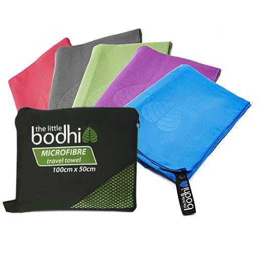 The Little Bodhi Microfibre Towel Green 100cm x 50cm