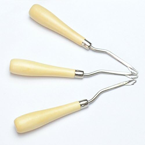VoWigs Latch Hook Crochet Needles Set of 3 (3pcs/lot, Wooden latch hook)