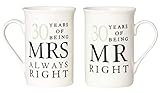 Haysoms Ivory 30th Anniversary Mr Right & Mrs