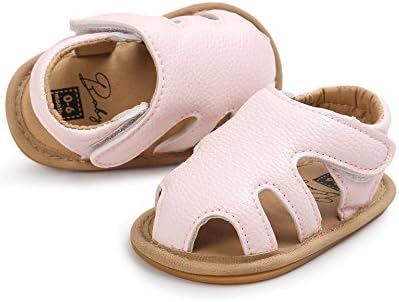 Cheeru BABY Girls Shoes Non-Slip Toddler Summer Sandal for Baby First Walker (13cm(12-18months), Pink)