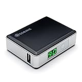 Eachine 6000mAh Y5 Portable Charger External Battery Power Bank with LED Display Flashlight for iPhone 6S 6S Plus Galaxy S6 Edge+ Note 3/4/5 Cellphones(Black)