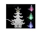 USB Christmas tree Mini Christmas Tree Small christmas tree Colorful christmas tree Mini 7 Colors Fiber Optic Seasonal Decorative Christmas Tree(Color Changing) (Plastic)