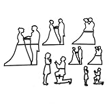 Patchwork Cutters Wedding Silhouette Set Cake Decorating Sugarcraft Cutting Tool