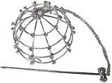 Crystal Rhinestone Silver Bun Cage