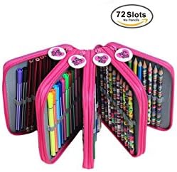 72 Inserting Super Large Capacity Multi-layer Students Pencil Case Pen Bag Pencil Holder Pouch Stationary Case Makeup Cosmetic Case Bag