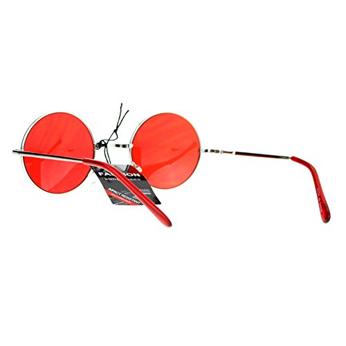 SA106 Summer Color Gradient Lens Circle Lens Round Hippie Sunglasses Red
