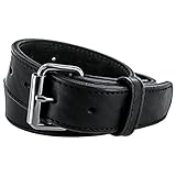 Hanks Extreme - Leather Gun Belt for CCW - Concealed Carry - 17oz. Premium Leather Belt - Made in USA - 100-Year Warranty - Black - Size 50