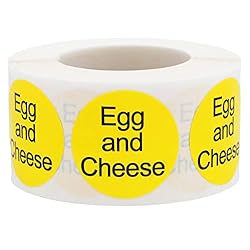 Egg & Cheese Deli Labels 1 Inch 500 Total Adhesive
