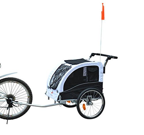 Pet Dog Bike Trailer Bicycle Trailer Stroller Jogger (white)