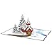 Unipop Cards Christmas Church Pop Up Card, 3D Christmas Cards, Christmas Pop Up card, Xmas Handmade Greeting Card, Holiday Pop Up Cards, Christmas 3D Greeting Card, Holiday 3D Cardsthumb 2