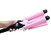 Waker Fast Heating 3 Barrels Curling Wand Curlers Hair Waver Iron Salon Hair Styling Tool For Long Hair with LCD Display,1 Inch Barrel