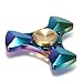 Fidget Spinner for Kids & Adults, BEST Rainbow Hand Spinner for ADHD, Killing Time, & Stress Relief. Made of Titanium Alloy, Ceramic Bearing, 3+ min, High Speed, & EDC with Portable Case (Triangle)