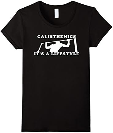 Womens Calisthenics Shirt for workout Pullups Squats warm-up lovers Large Black