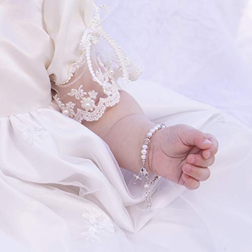 5 Baptism+Bracelet+Sterling+Silver+Cultured