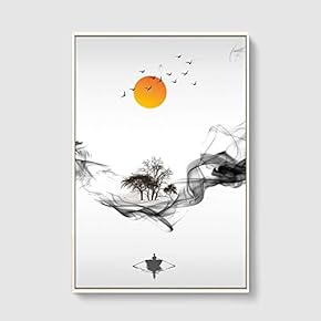 Framed Home Artwork Nordic Style Abstract Color for...