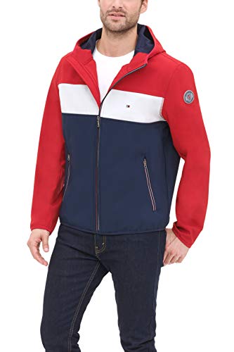 tommy hilfiger men's hooded performance soft shell jacket
