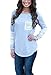 Women Cotton Casual Crewneck Solid Long Sleeve T-Shirt Tops with Pocket