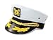 Ibeauti Unisex Adjustable Captain Costume Admiral Hat Cosplay White Sailor Cap